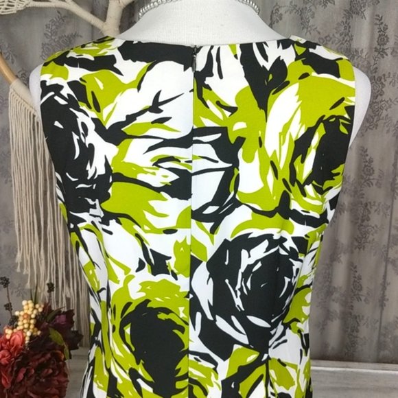 Ronni Nicole green abstract rose shift dress - Picture 7 of 11